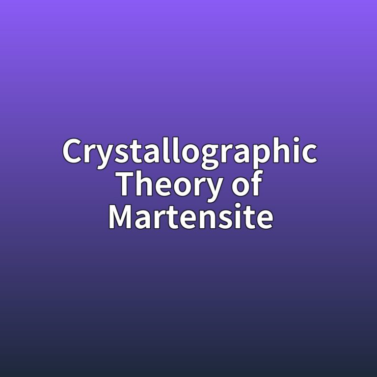 crystallographic theory of martensite 1787516591